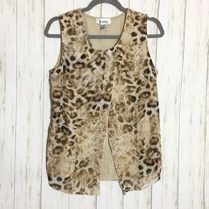 Jenny Leopard Print Sleeveless Blouse